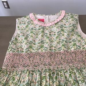 Excellent smocked multi color cotton dress